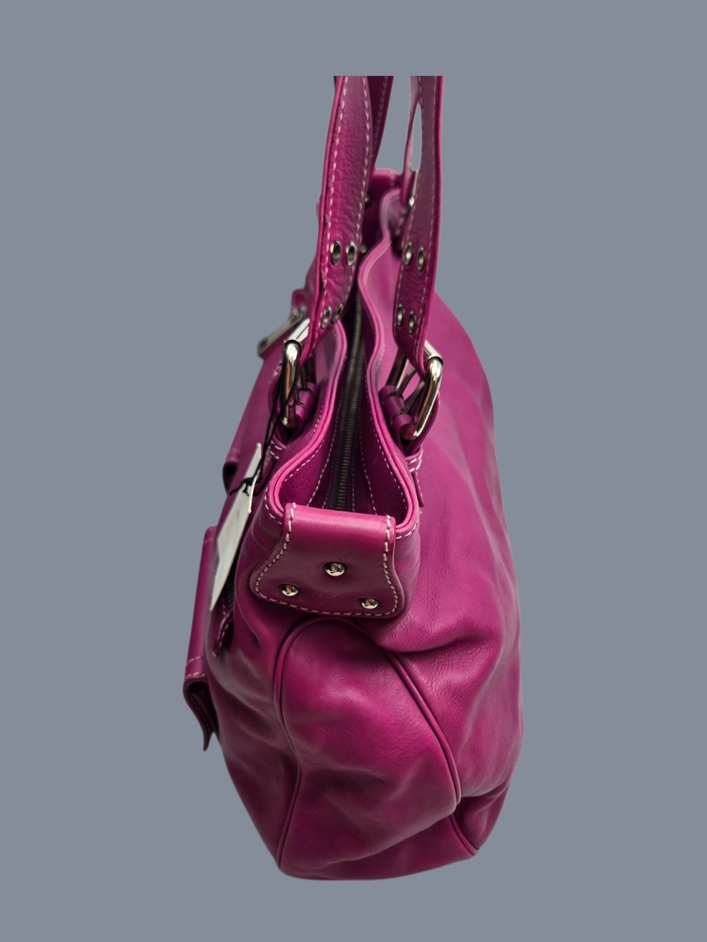 Marc Jacobs Violet Calf Leather Shoulder Bag NWT Dust Bag & Key Pouch Large Hobo - Picture 5 of 16